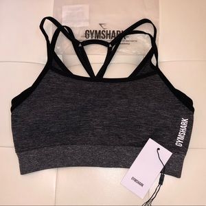 gymshark black adapt marl seamless sports bra